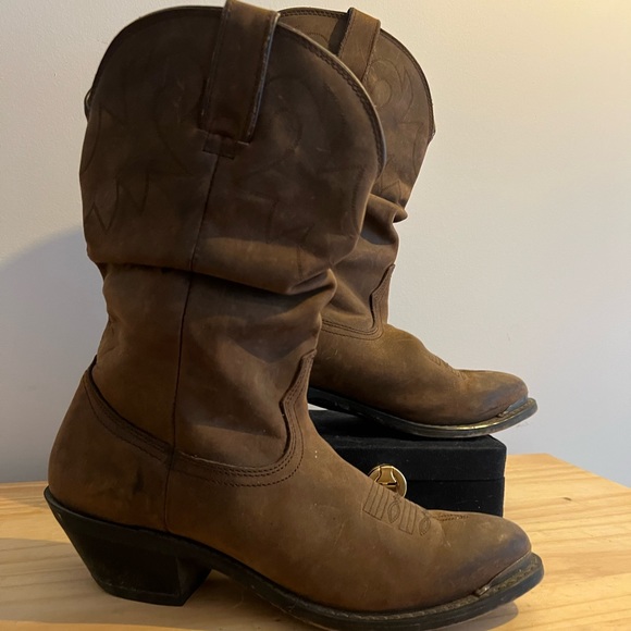 Womens slouchy cow boy boots 8.5 - Picture 1 of 5